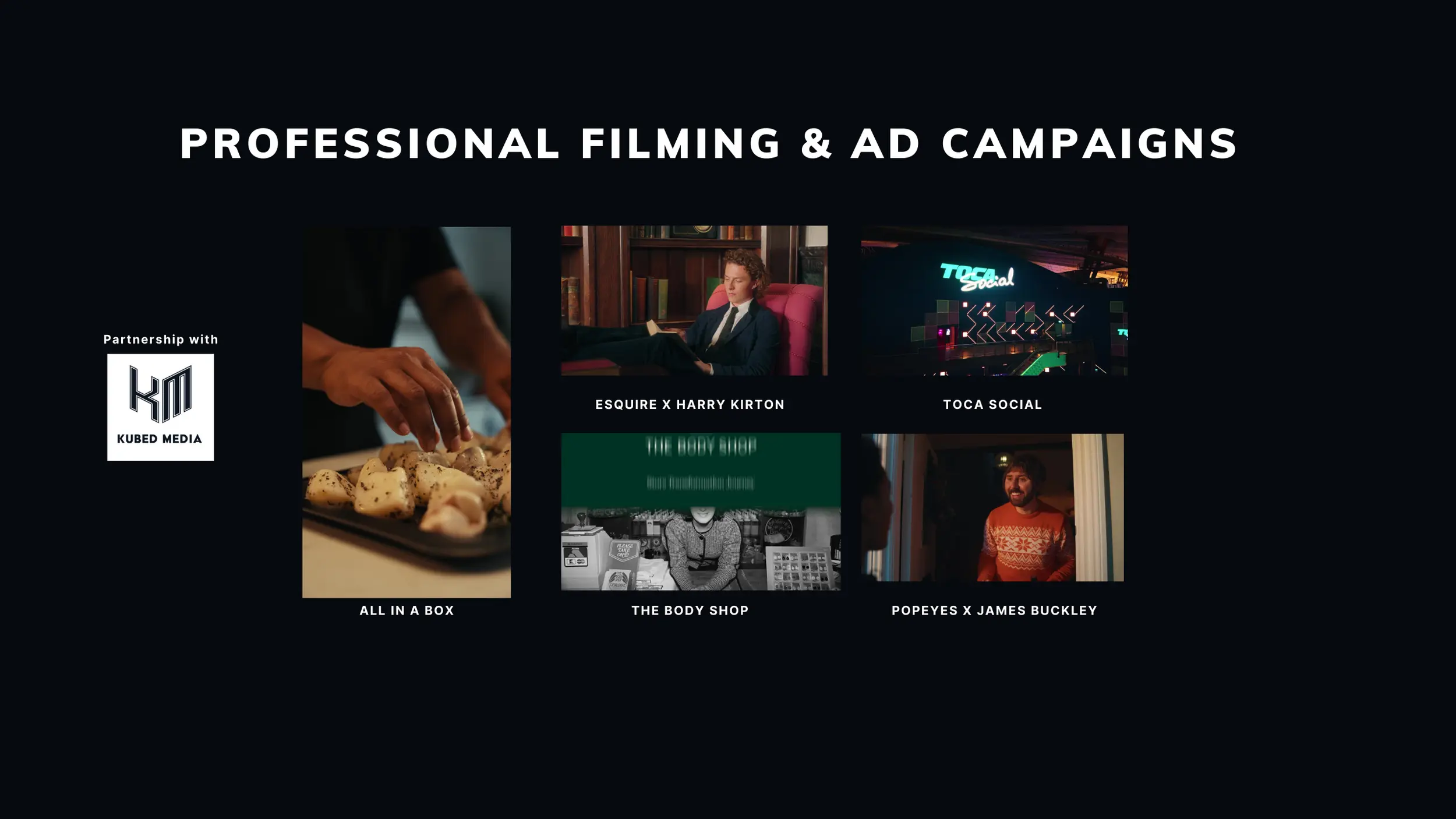 Filming presentation